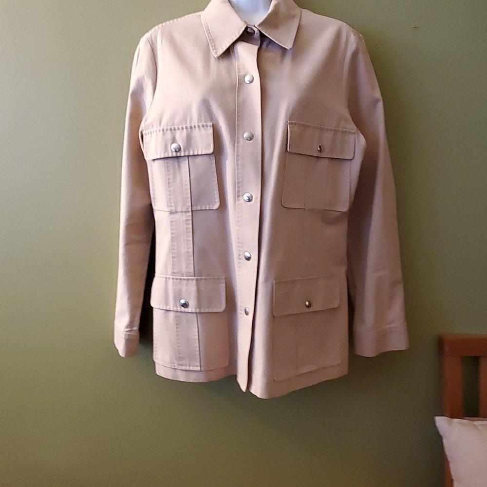 CELINE Khaki Jacket - Size 44 (US 14)